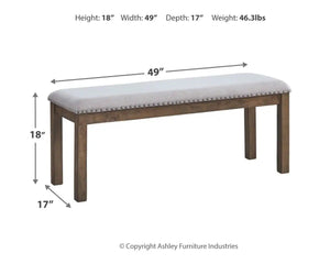 Moriville - Upholstered Bench - Beige - Best Buy Furniture