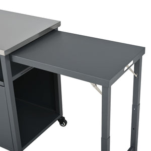 Foldable Outdoor Prep Station BBQ Cart With Trash Rack