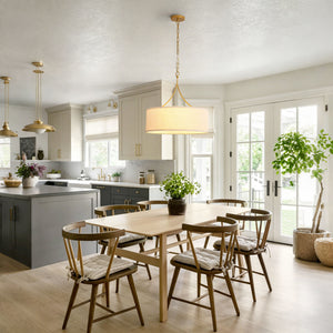 3 Light Drum Pendant Light