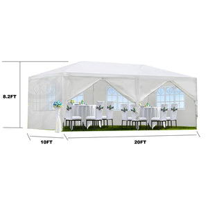 10x20 Outdoor Garden Gazebo with 6 Removable Sidewalls
