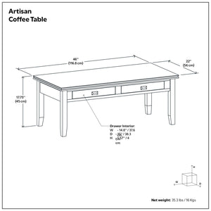 Artisan - Coffee Table - Russet Brown