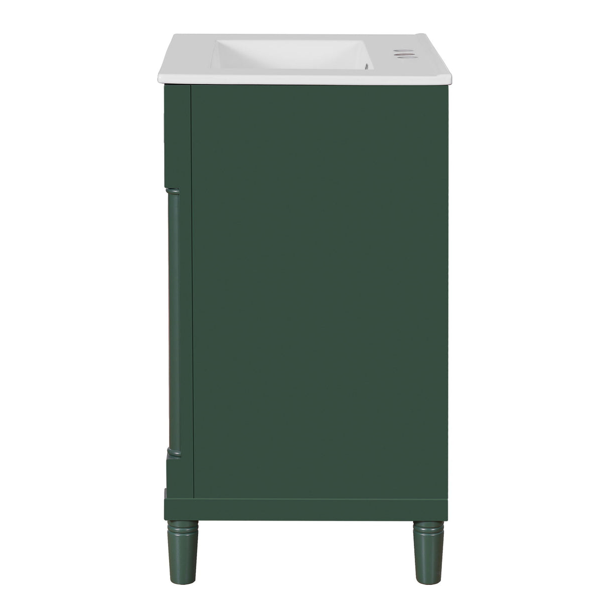 Bathroom Vanity With Integrated Sink, 2 Door Cabinet, Single Sink For Small To Medium Bathrooms