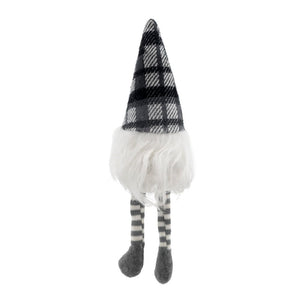 3 Pieces Sitting Gnome, Christmas Table Home Ornaments For Holiday Party Gifts - White / Gray