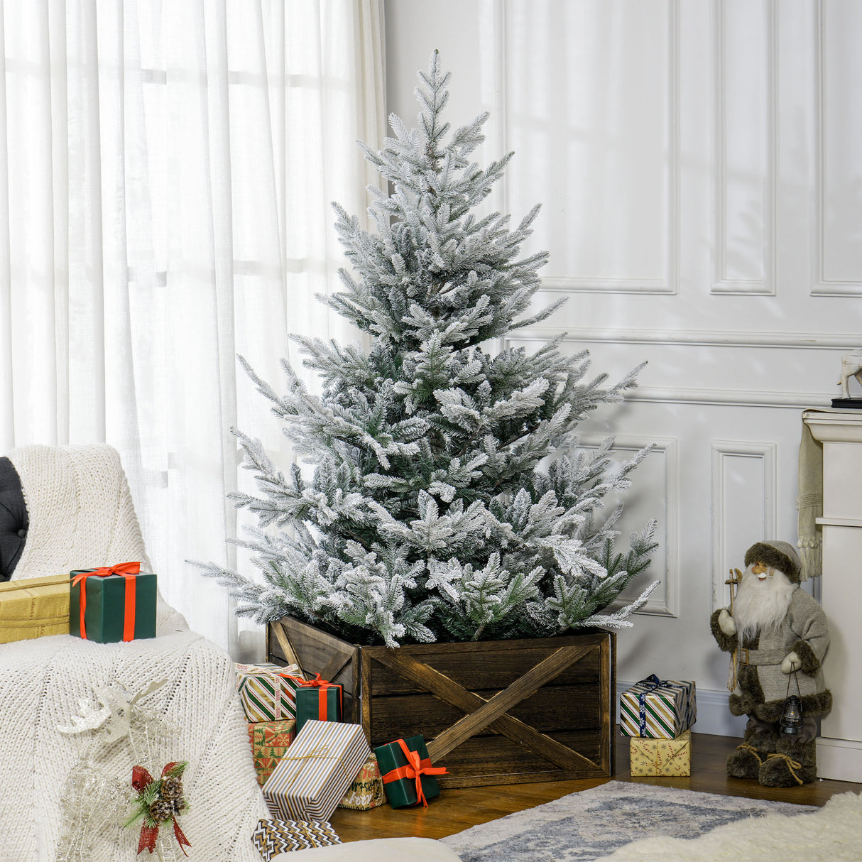 HOMCOM 6 Foot Artificial Christmas Tree