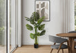 55" Tall, Artificial Plant, Monstera Tree, Indoor, Faux, Fake, Floor, Greenery, Potted, Real Touch, Decorative - Green / Black - Best Buy Furniture