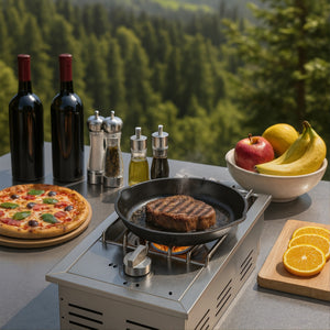 Single Grilling Side Burner, 15,000BTU Liquid Propane