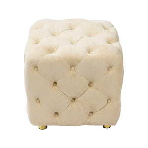 Modern Upholstered Ottoman, Exquisite Small End Table, Soft Foot Stool, Dressing Makeup Chair, Comfortable Seat For Living Room, Bedroom, Entrance