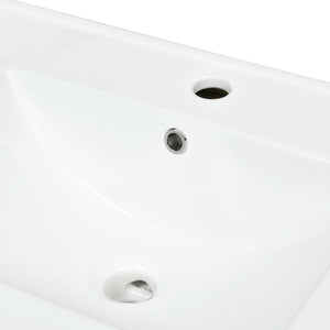 24'' Bathroom Vanity With Basin Sink, 3 Drawer Storage Cabinet - Natural Wood