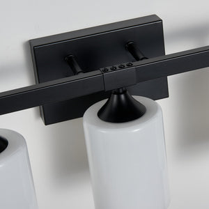 5-Light Matte Black Bathroom Lighting