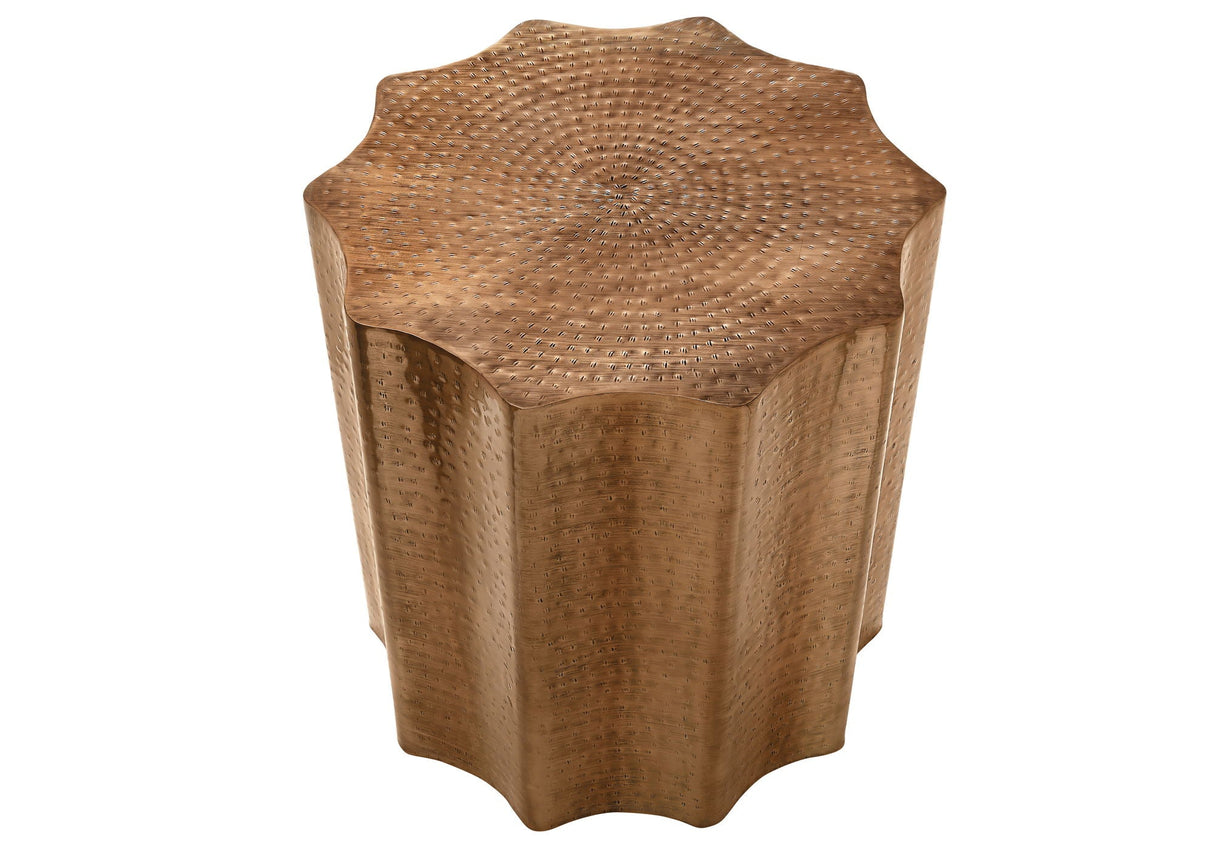 Drum Accent Side Table, Stylish Scalloped Design - Best Buy Furniture