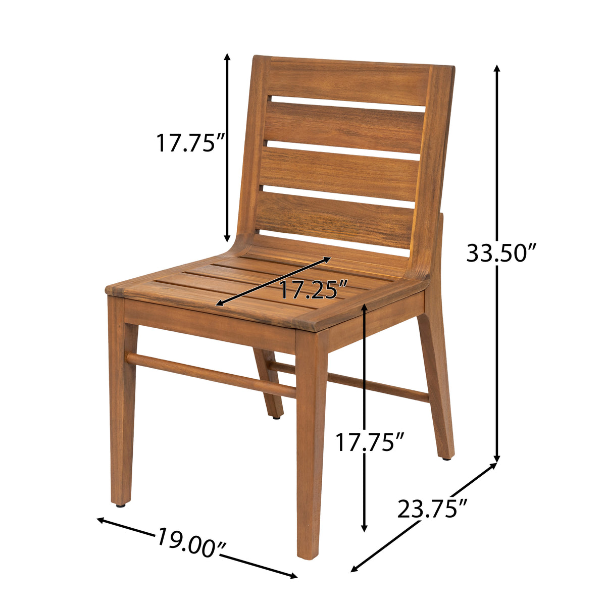 5-Piece Outdoor Acacia Wood Dining Set