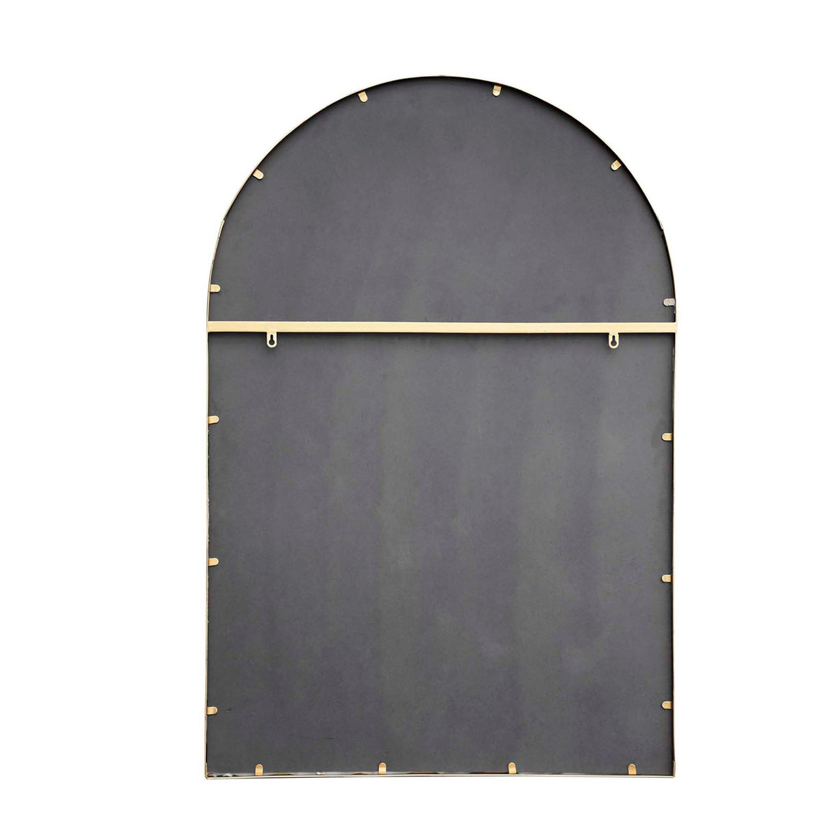 Gold Arched Metal Frame Cathedral Mirror