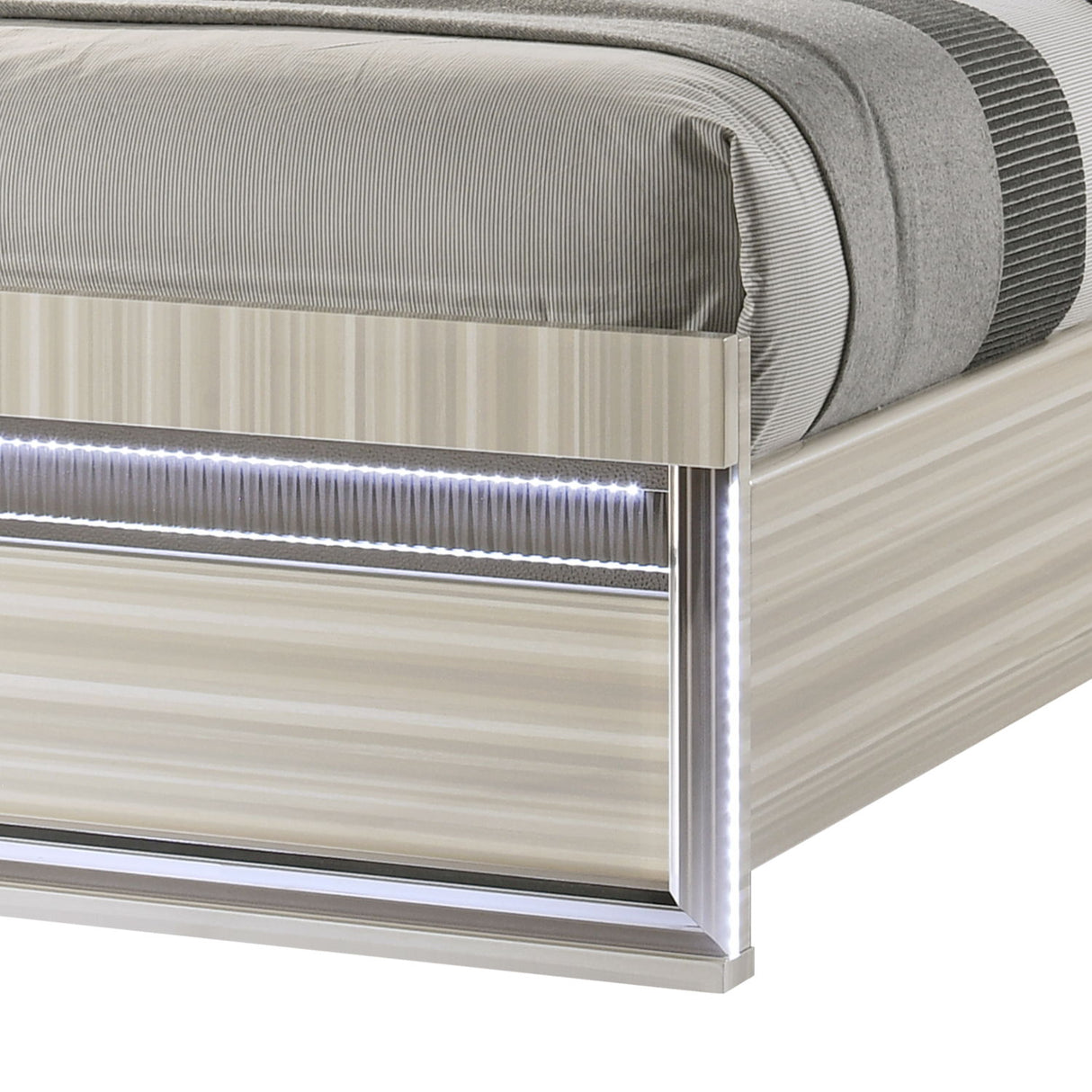Leonor - Bed With LED Headboard And Footboard