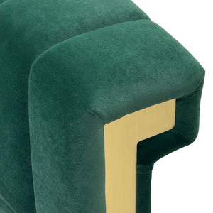 Emerald Green Velvet 2 Piece Sofa Set