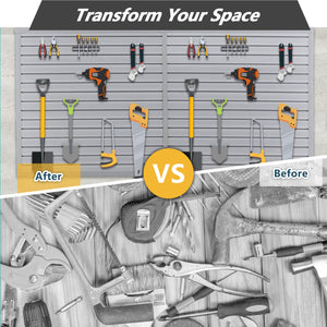 Heavy Duty PVC Slatwall Garage Organizer, 8ft x 4ft