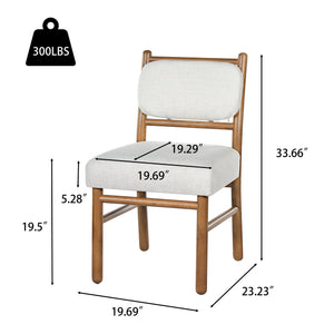 Fabric Upholstered Dining Chairs, Set of 2