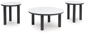 Xandrum - Occasional Table Set (Set of 3) - Black / White - Best Buy Furniture