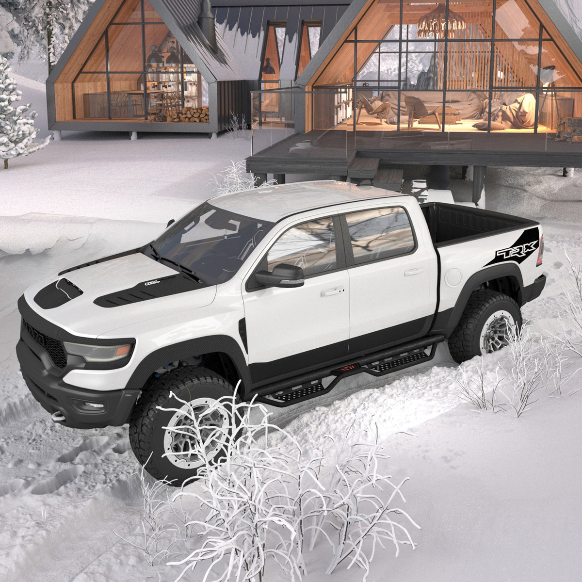 Heavy-Duty Steel Running Boards for Dodge Ram Crew Cab