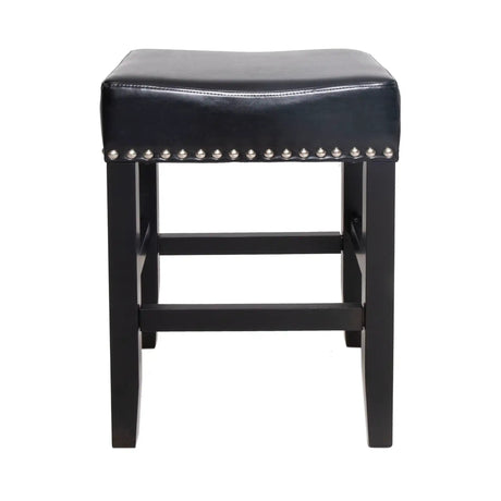 Soltique - Backless Dining Counter Stool With Nailhead Trim (Set of 2) - Best Buy Furniture