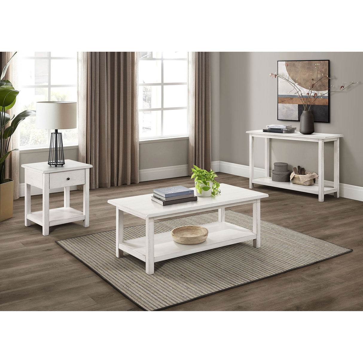 Castleton - 1 Drawer Wood End Table With Shelf