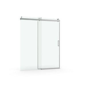 Frameless Soft-Closing Shower Door, 1/4" (6 Mm) Tempered Glass Single Sliding With Explosion Proof Coating