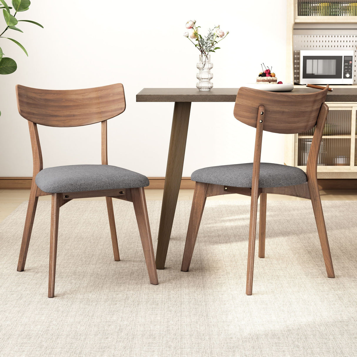 Mid Century Upholstered Dining Chairs (Set of 2) - Best Buy Furniture