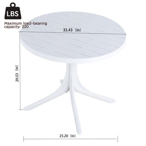 Modern Lounge Chair Set With Round Table