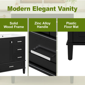 30" Bathroom Vanity with Sink Combo Set