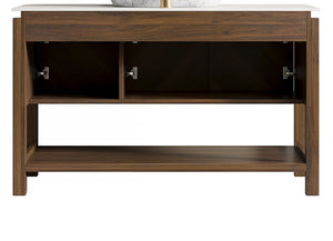Indigo 48'' Freestanding Cabinet with 3 Doors & Open Shelf, Carrara