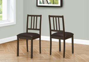 Dining Chair, Side, Upholstered For Dining Room, Transitional (Set of 2) - Brown - Best Buy Furniture