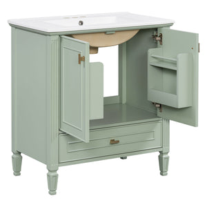 Freestanding Vanity With 1 Drawer & 2 Soft Close Doors With Door Mounted Storage