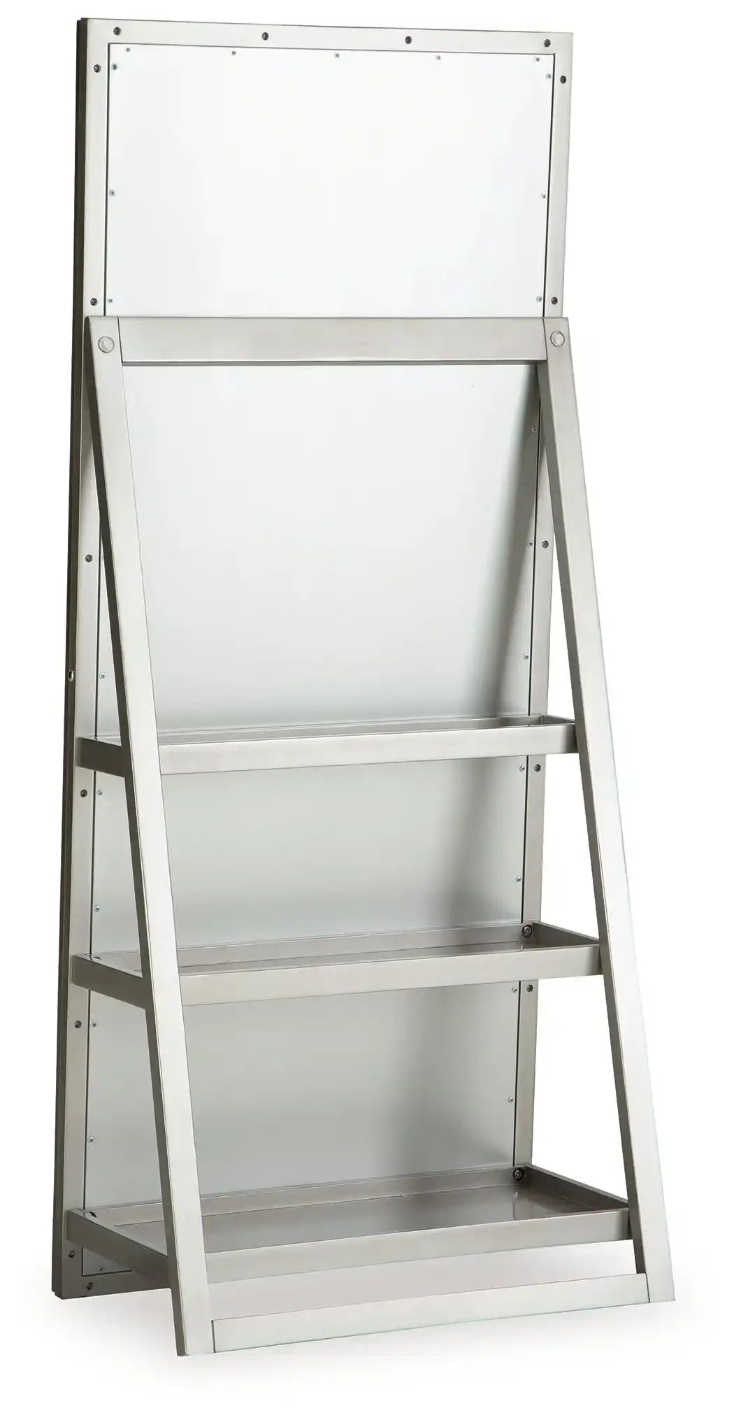 Evesen - Floor Standing Mirror With Storage - Champagne - Best Buy Furniture