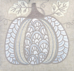 Lace Embroidered Pumpkin Throw Pillow – Set of 2