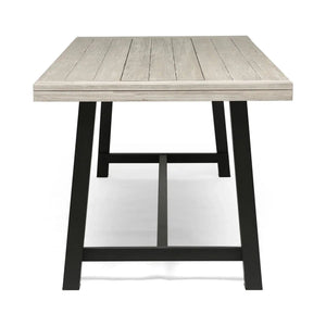 Equilibrium - Outdoor Dining Table With Wooden Frame And Slat Top - Best Buy Furniture