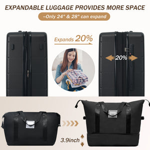 Hardside Luggage Set - 5 Piece with USB Port & TSA Lock