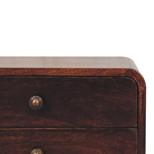 Solid Wood Curved California Nightstand