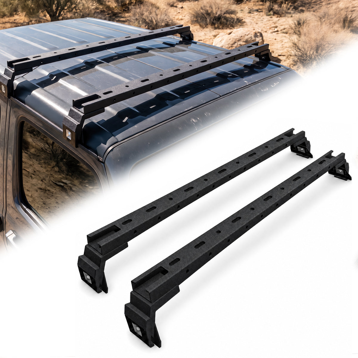 Roof Rack Cross Bars for Jeep Wrangler & Gladiator