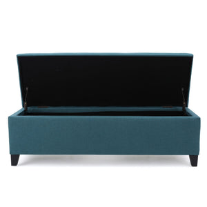 Contemporary Storage Ottoman Bench With Upholstery