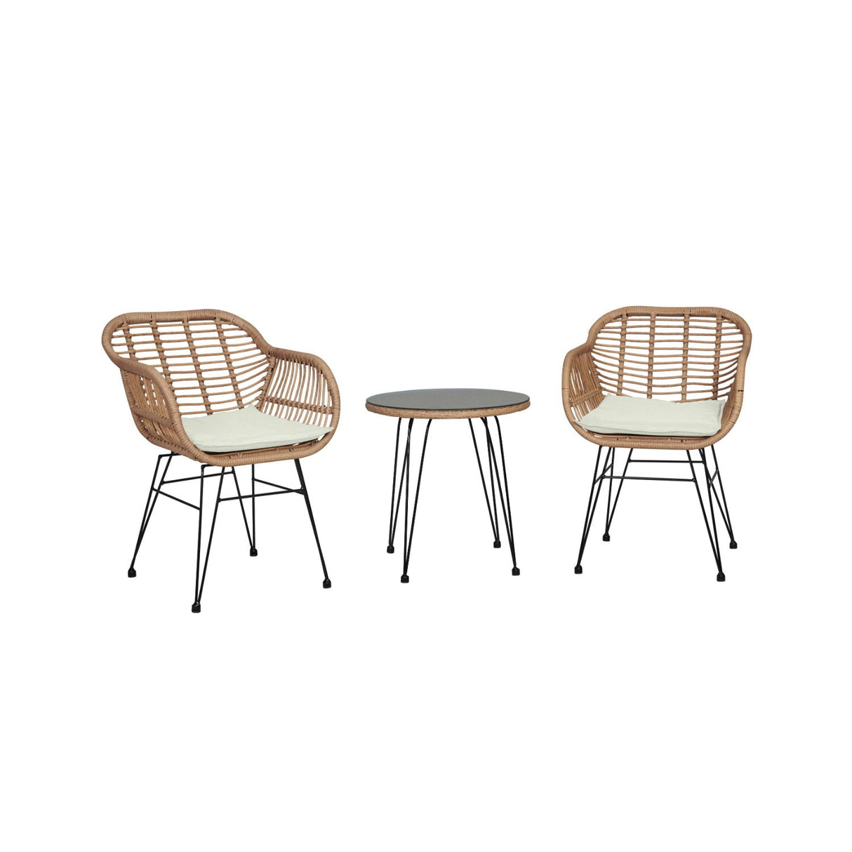 Antibes - 3 Piece Outdoor Patio Conversation Set