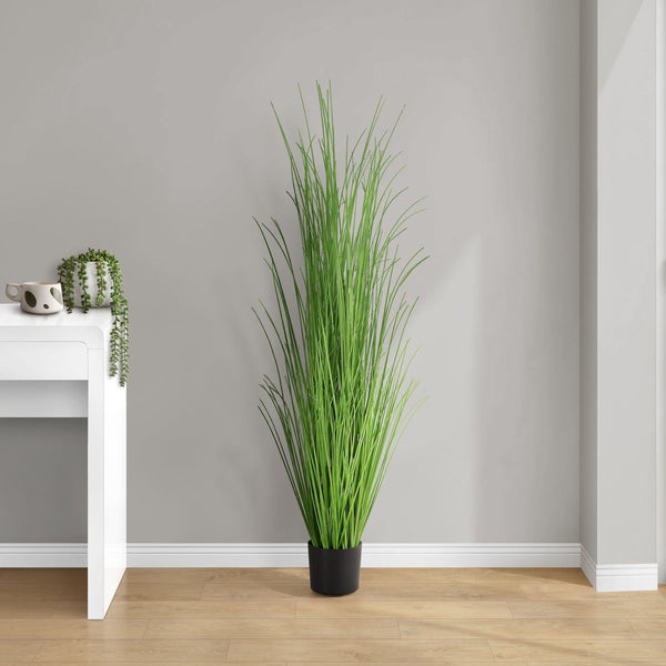 47" Tall, Artificial Plant, Grass Tree, Indoor, Faux, Fake, Floor, Greenery, Potted, Real Touch, Decorative - Green / Black - Best Buy Furniture