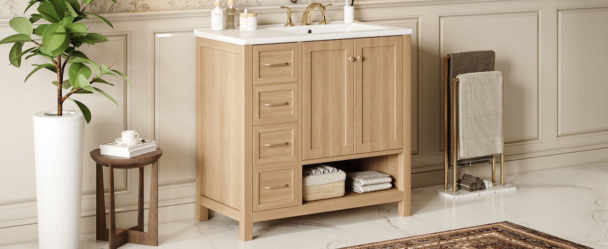 36" Bathroom Vanity with Sink Top