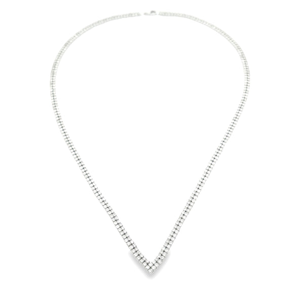 7.00ct Diamond Tennis Necklace 14KT White Gold