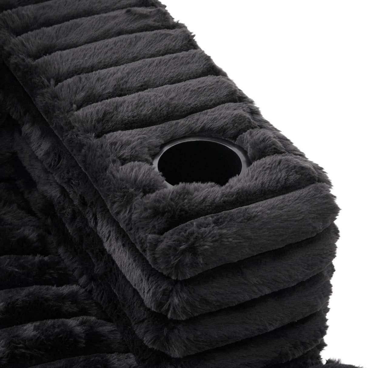 Oversized Double Chaise Lounge Sofa Bed With USB Ports And Cup Holders