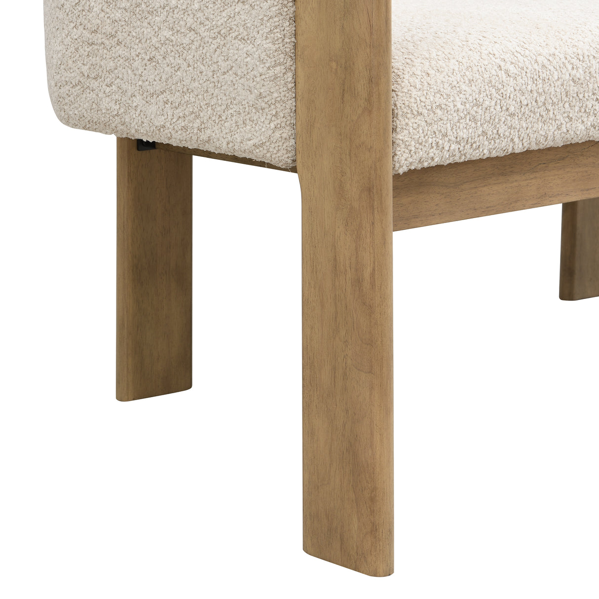 48.5" Upholstered Solid Loveseat (Natural Ash+Almond)