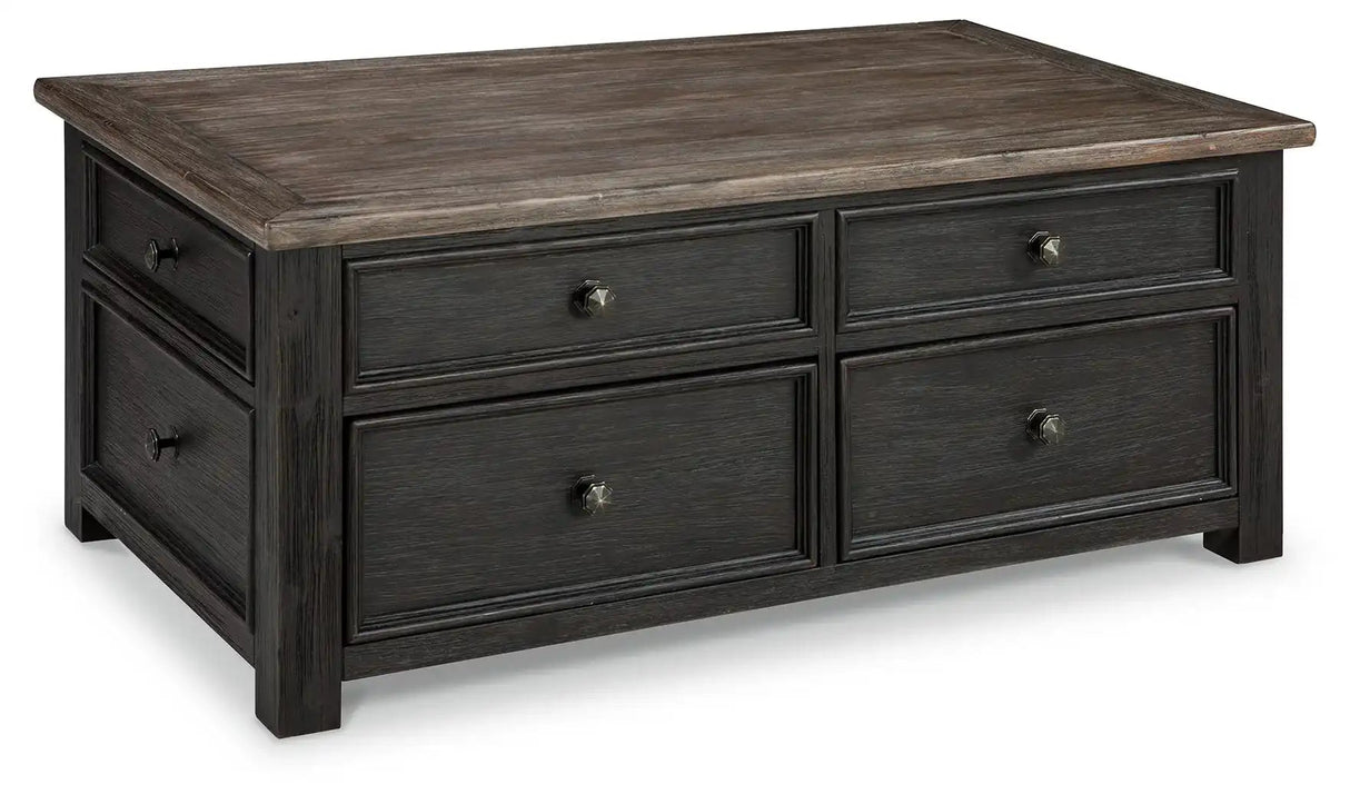 Tyler Creek - Lift Top Cocktail Table - Grayish Brown / Black - Best Buy Furniture