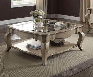 Chelmsford - Clear Glass Coffee Table - Taupe - Best Buy Furniture