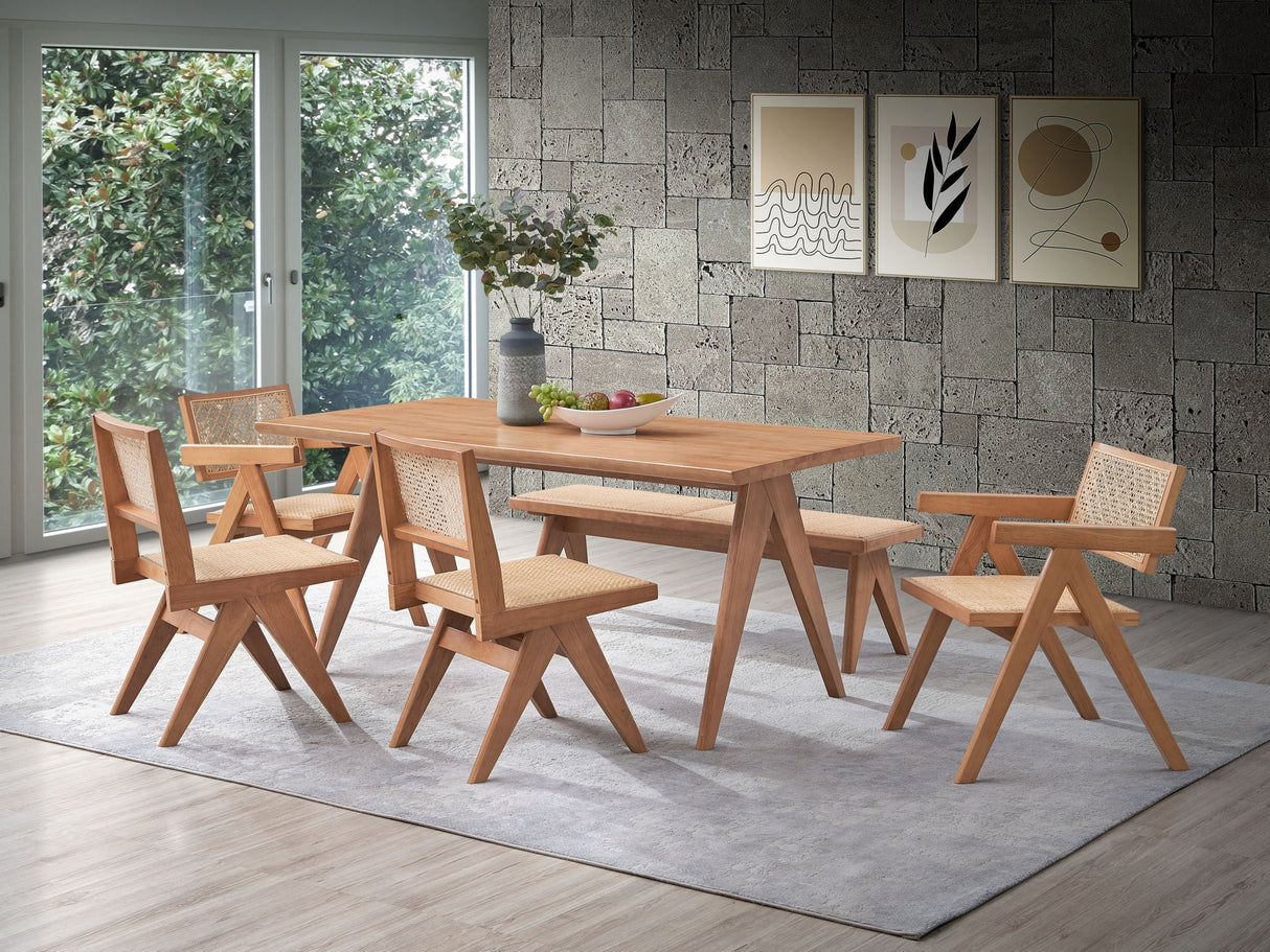 Velentina - Rattan Side Chair (Set of 2) - Natural - Best Buy Furniture