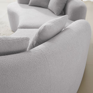 Curved 4 Seater Full Compression Sponge Sofa