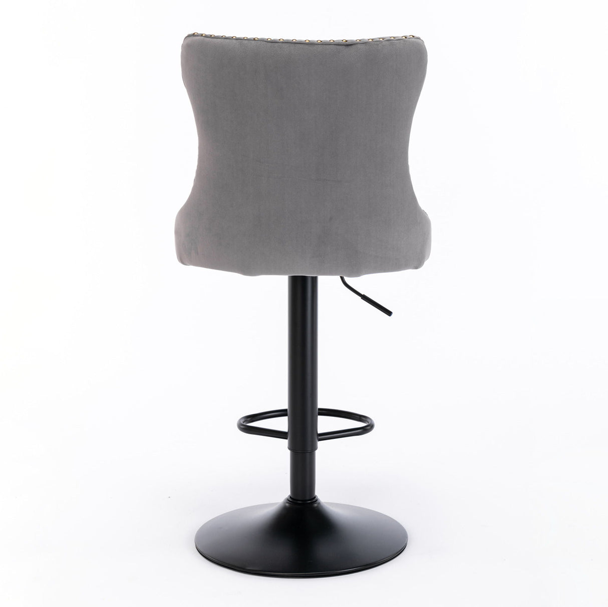 Swivel Barstools Adjusatble Seat Height, Modern Upholstered Bar Stools With Backs Comfortable Tufted For Home Pub And Kitchen Island (Set of 2)
