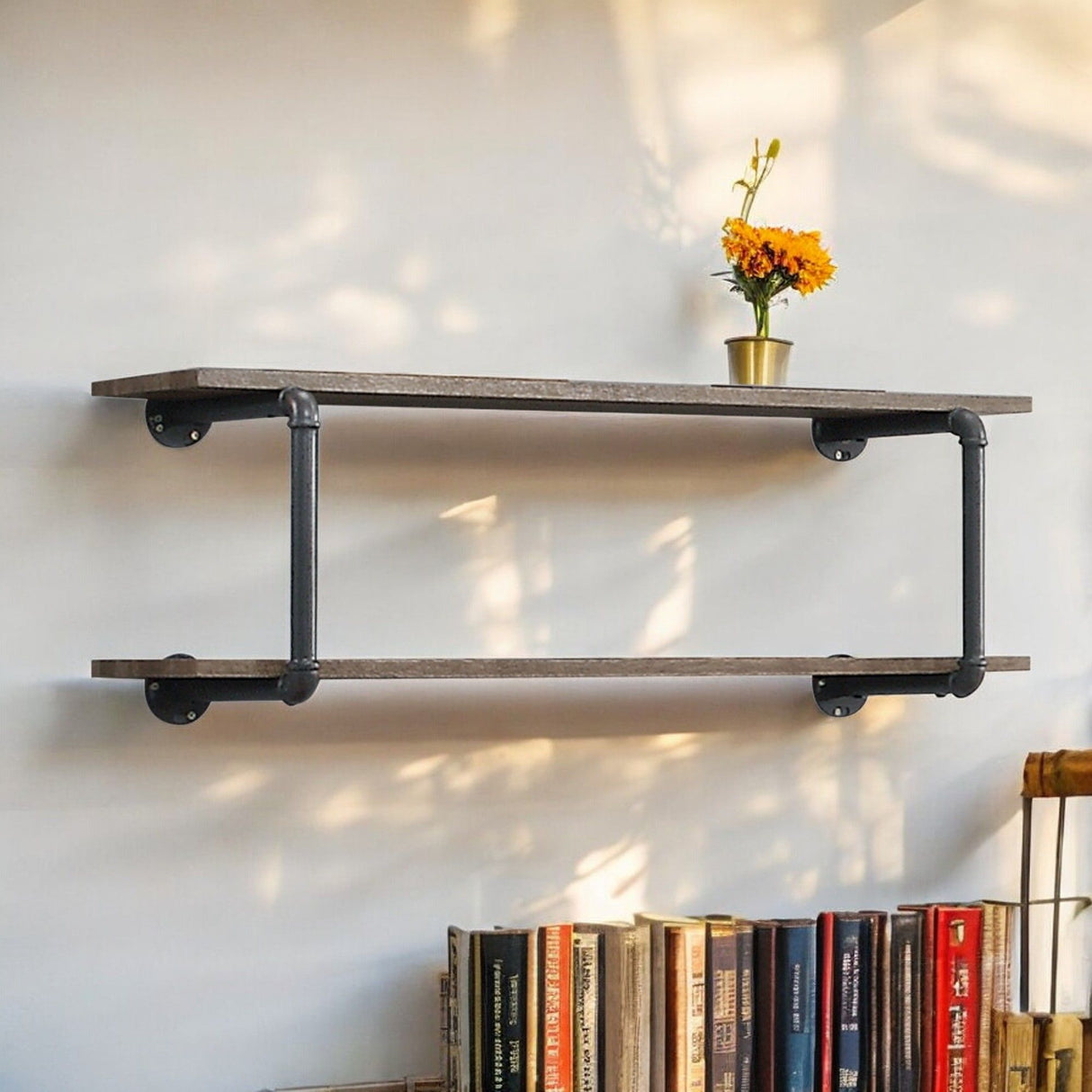 Brantley - Antique Wall Rack - Oak - Best Buy Furniture
